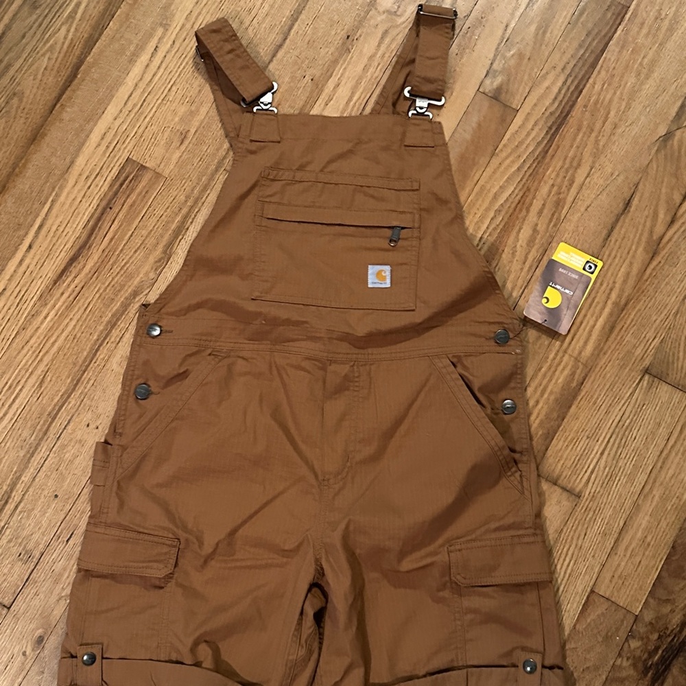NWT Carhartt Brown Short Overalls